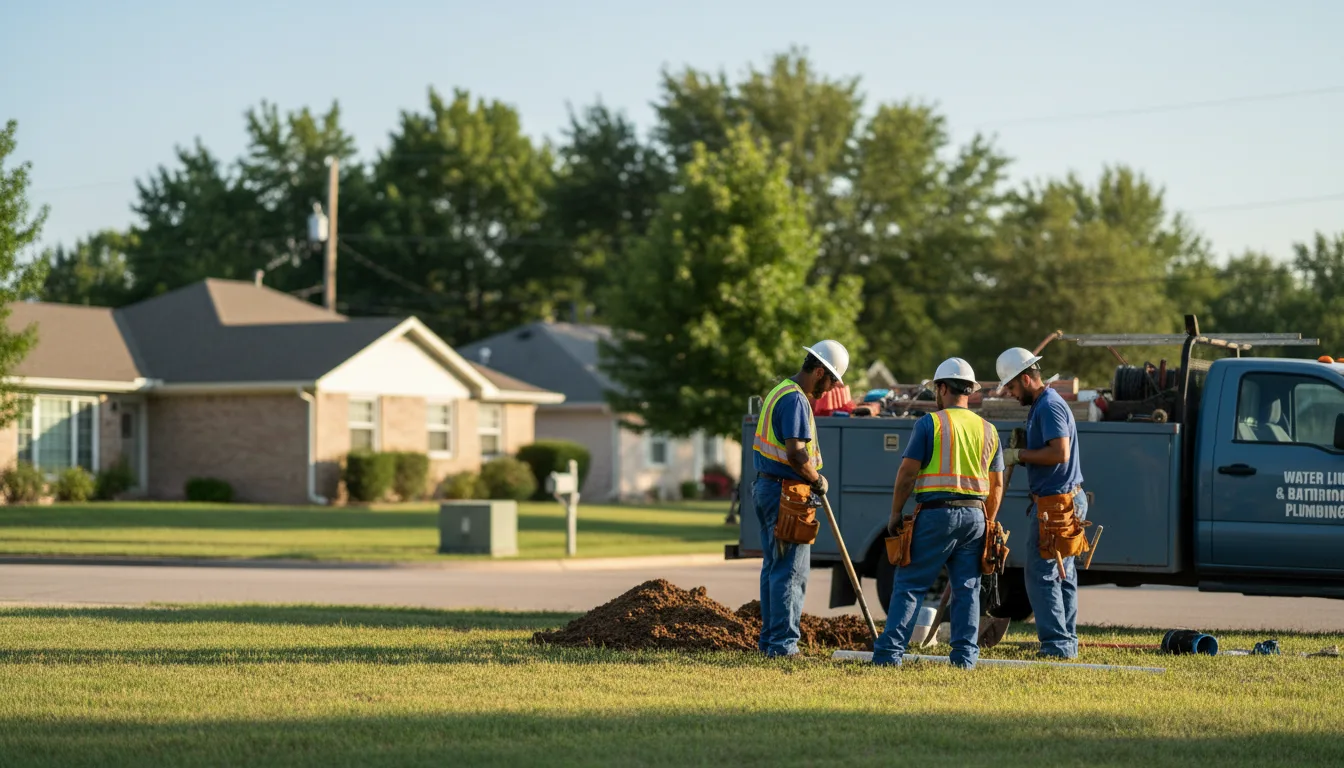 Residential water line and bathroom plumbing service in Schnellville, IN